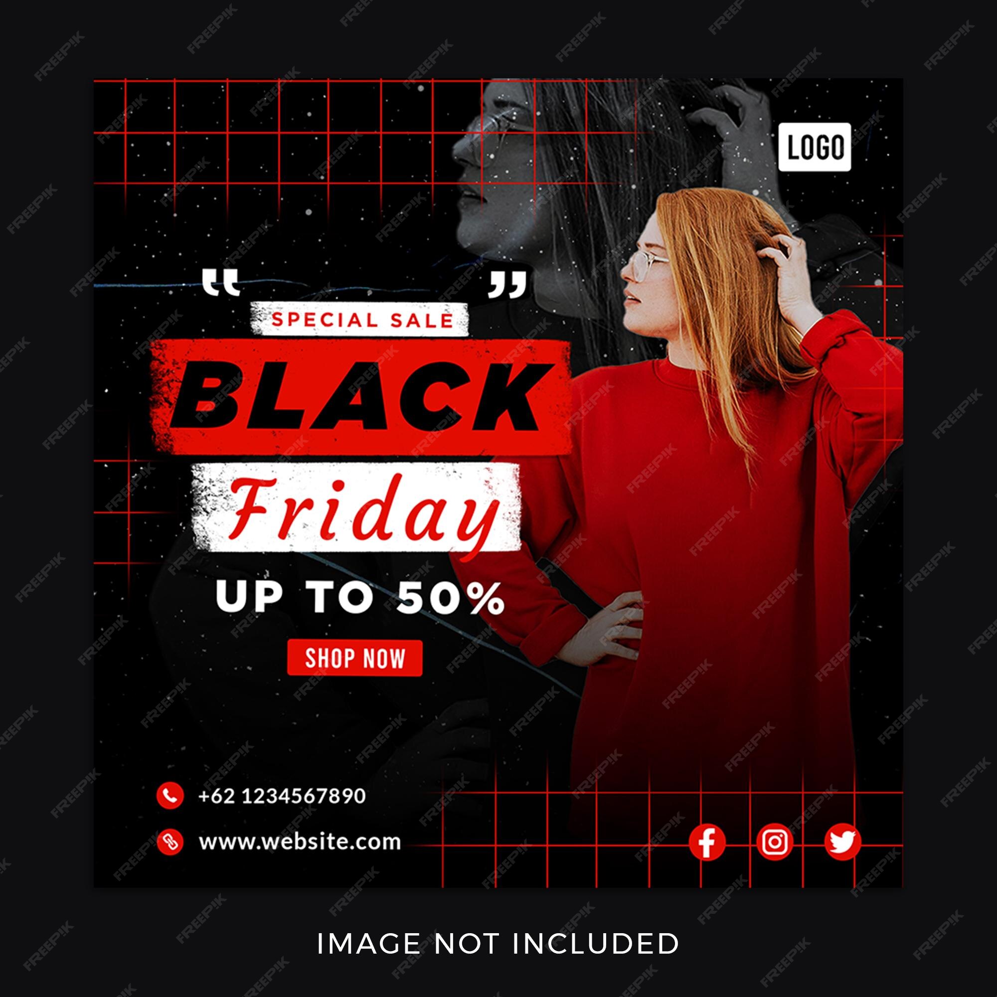 Premium PSD Black friday promo poster social media post template