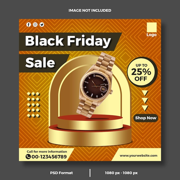 Premium PSD A black friday sale advertises a black friday sale.