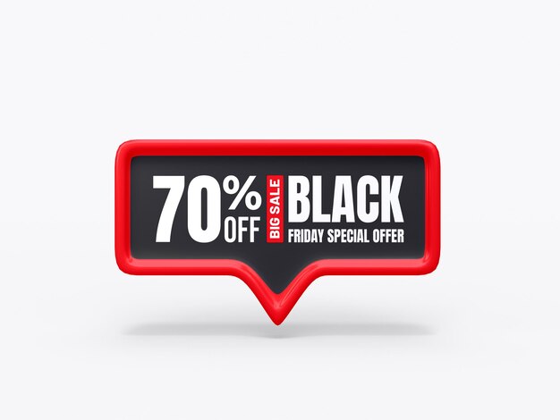 Mockup pubblicitario per banner di vendita del black friday