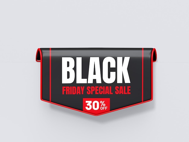 PSD black friday sale banner advertising mockup