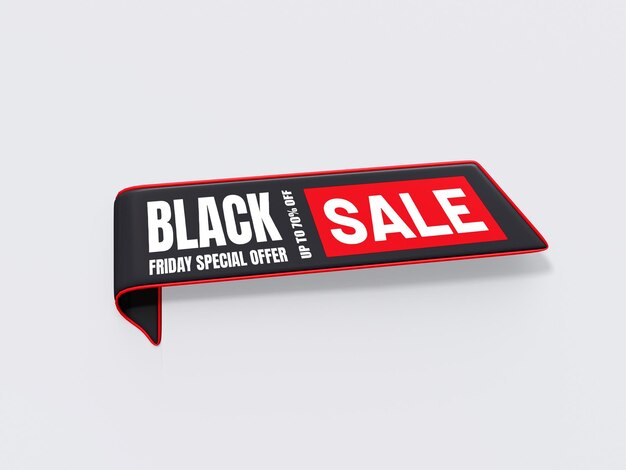 Black friday sale banner advertising mockup