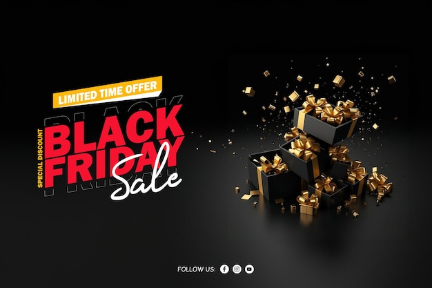 Black friday sale banner design