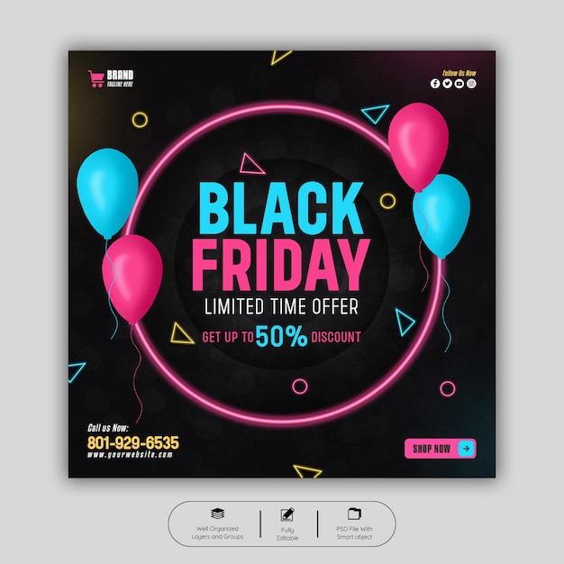 Black friday sale banner template