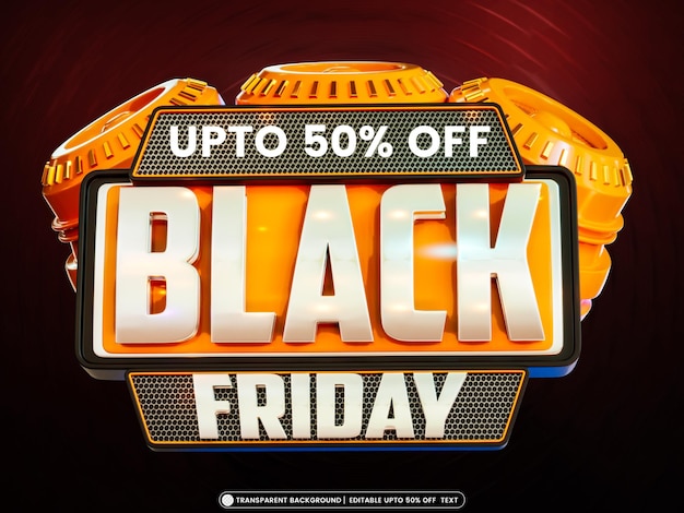 Black Friday Sale Banner With Editable Text