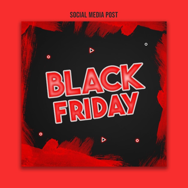 Black friday sale design social media post