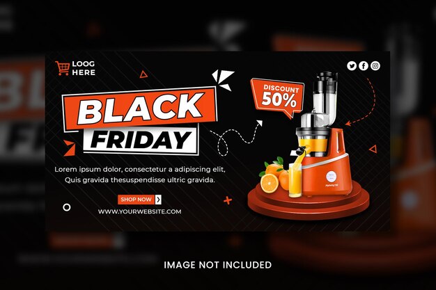 PSD black friday sale facebook ad template