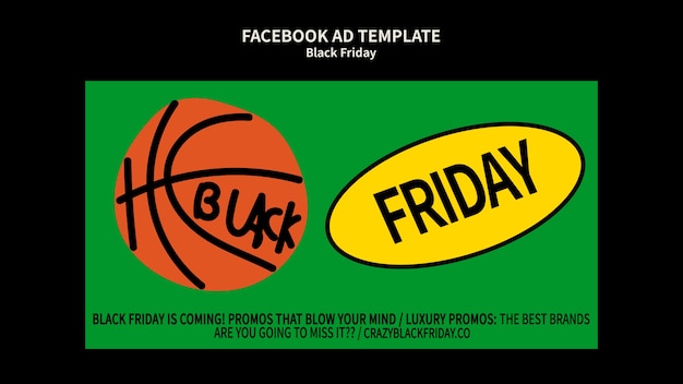 Black friday sale facebook template