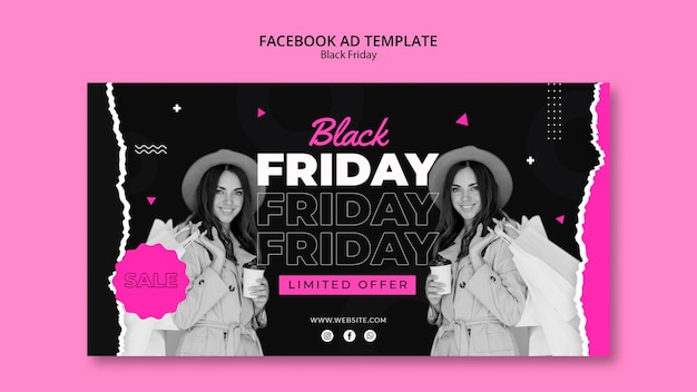 PSD modello facebook per i saldi del black friday