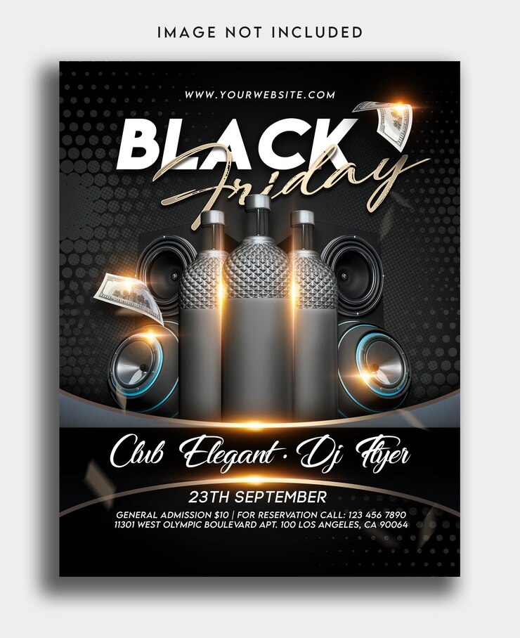 PSD black friday sale flyer and poster design template