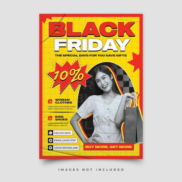 PSD black friday sale flyer template