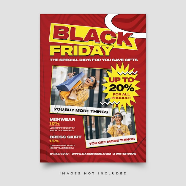 Black friday sale flyer template