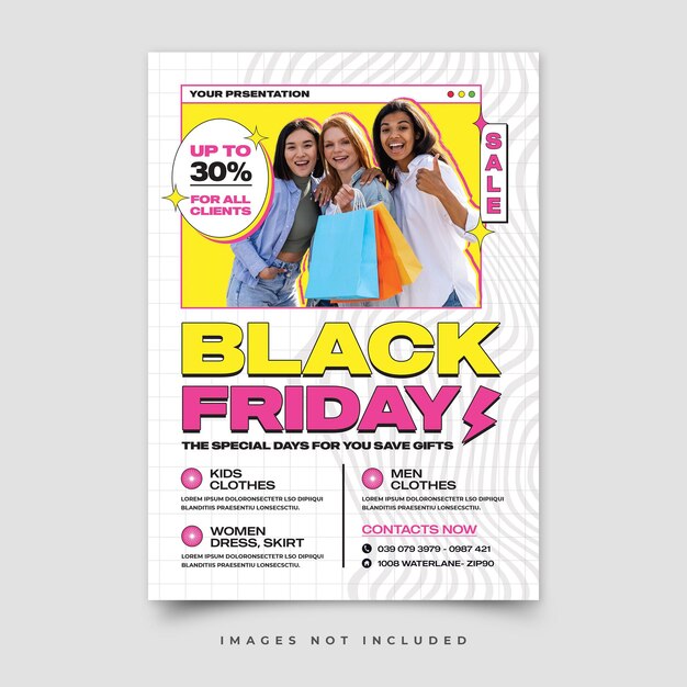 Black friday sale flyer template