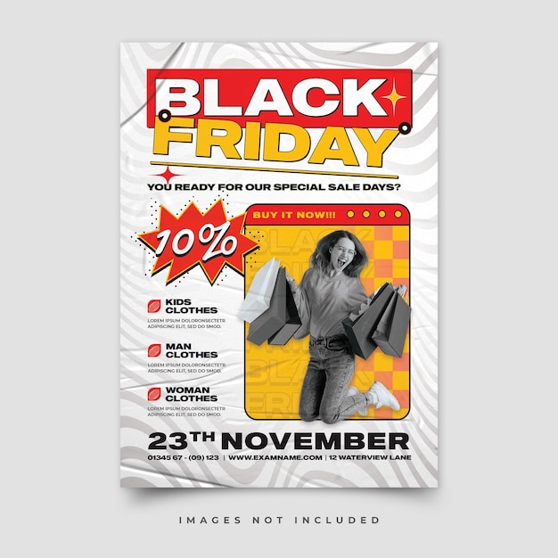 PSD black friday sale flyer template