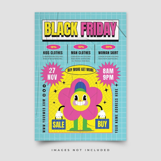 Black friday sale flyer template