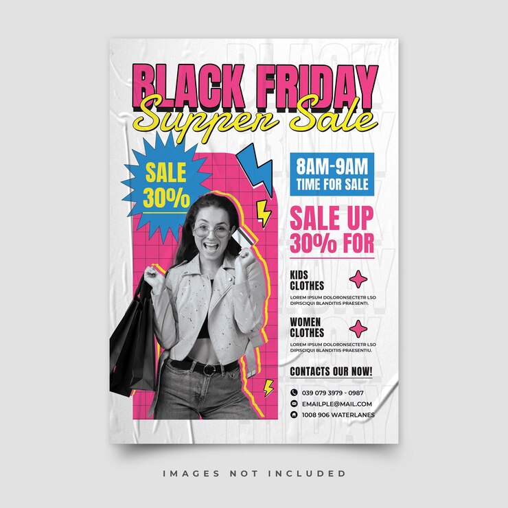 PSD black friday sale flyer template