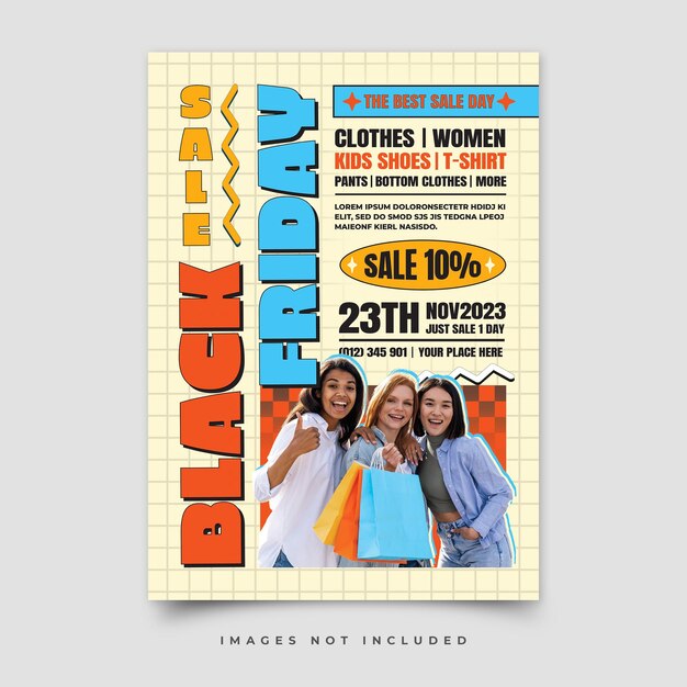 PSD black friday sale flyer template