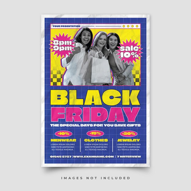 PSD black friday sale flyer template