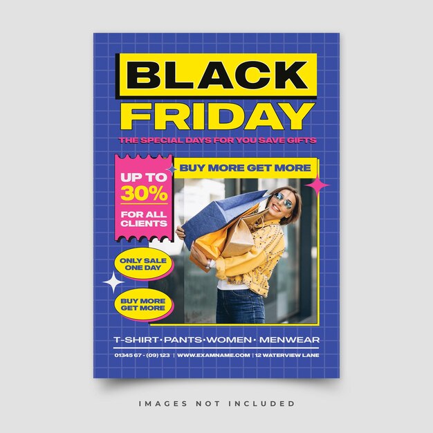 PSD black friday sale flyer template