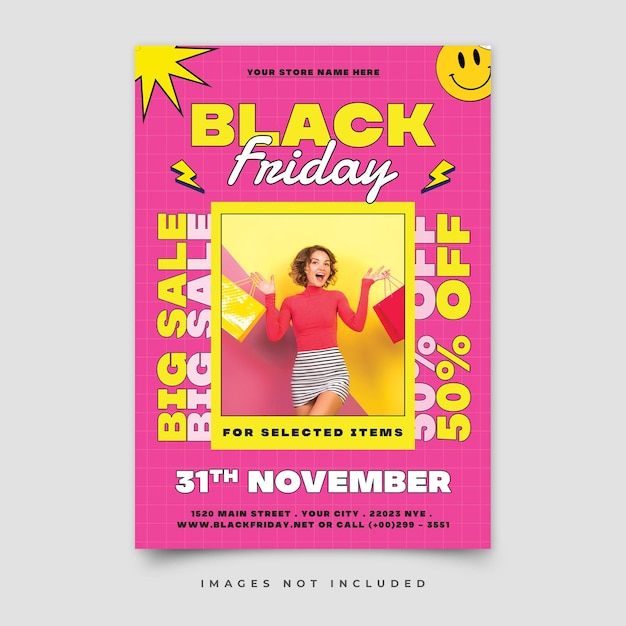 PSD black friday sale flyer template