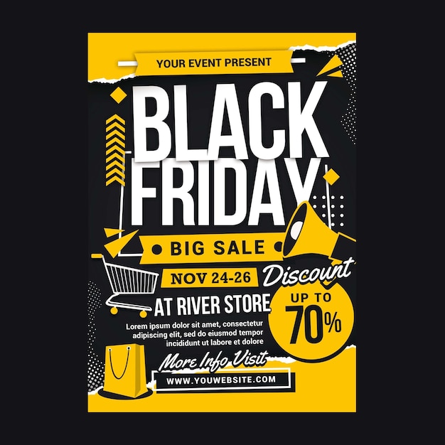 PSD black friday sale flyer