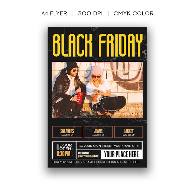 PSD black friday sale flyer