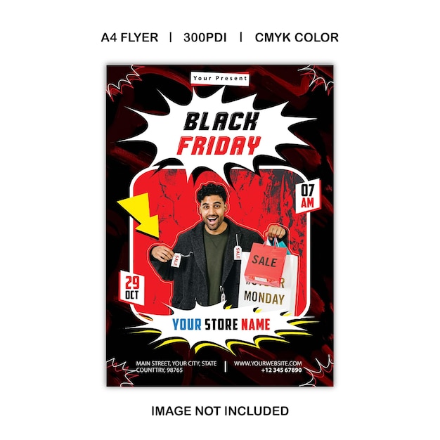 PSD volantino per i saldi del black friday