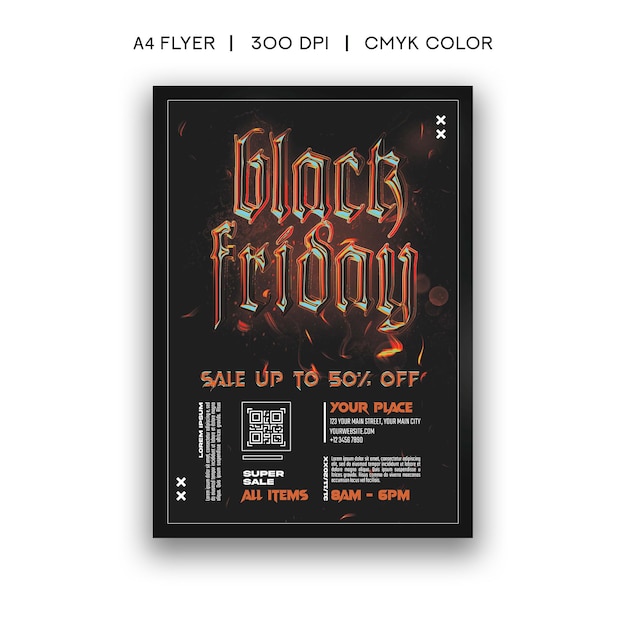 PSD black friday sale flyer