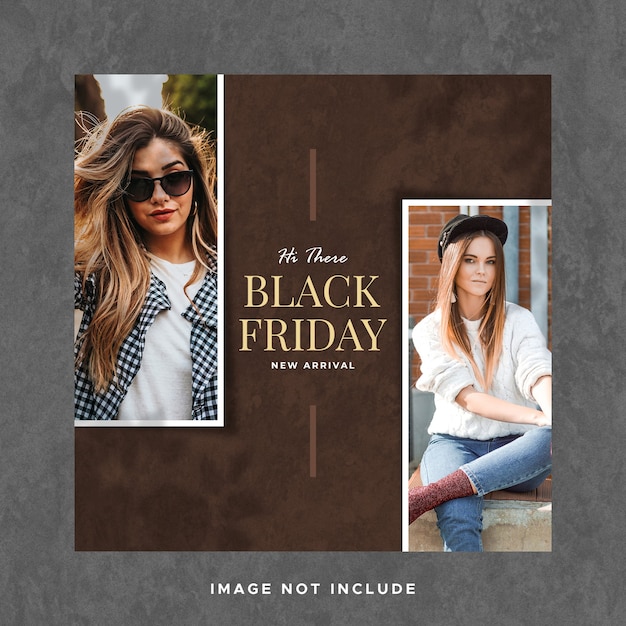 Black friday sale instagram social media post banner template