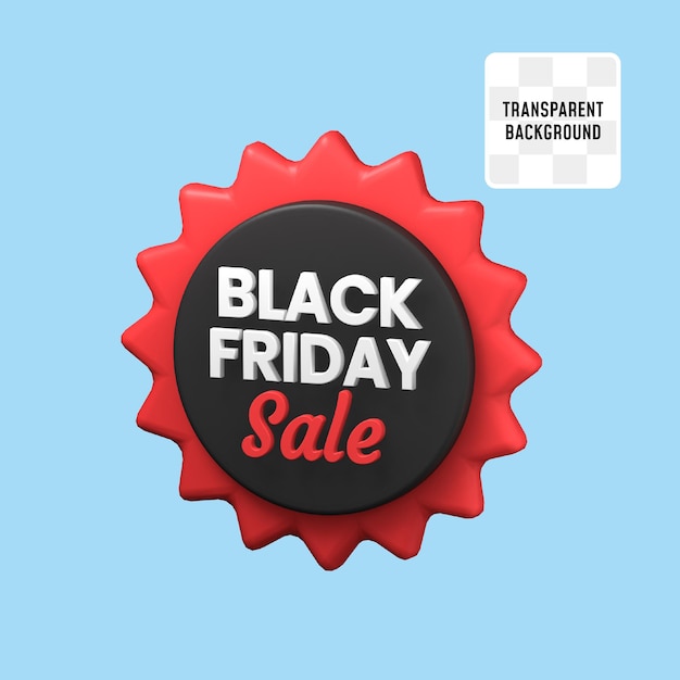 PSD black friday sale logo badge social media poster prmotion 3d icoon illustratie ontwerp