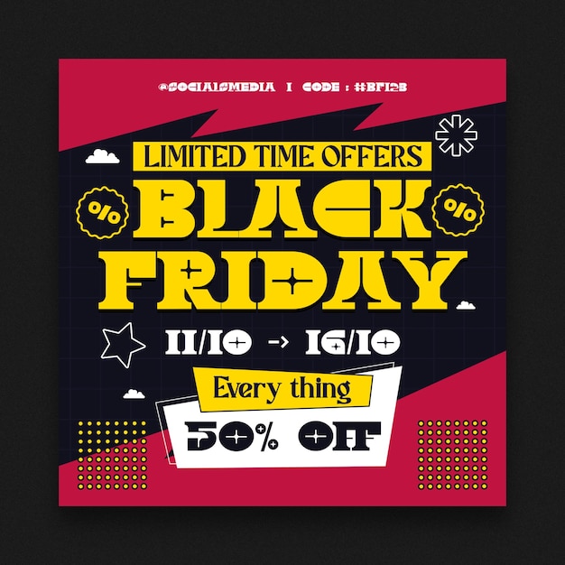 PSD posta di vendita del black friday