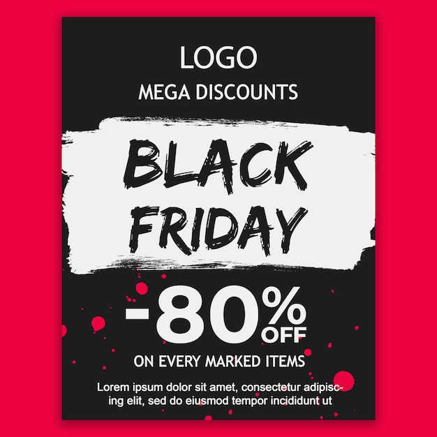 PSD black friday sale poster new design 2023