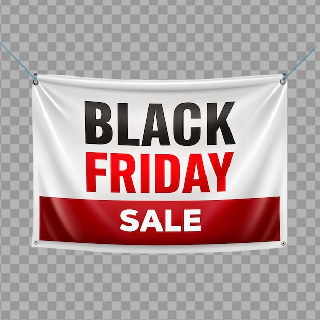 black friday sale promotion ad text isolated on transparent background