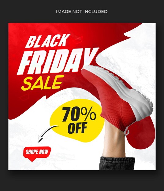 Black friday sale social media banner or instagram post template