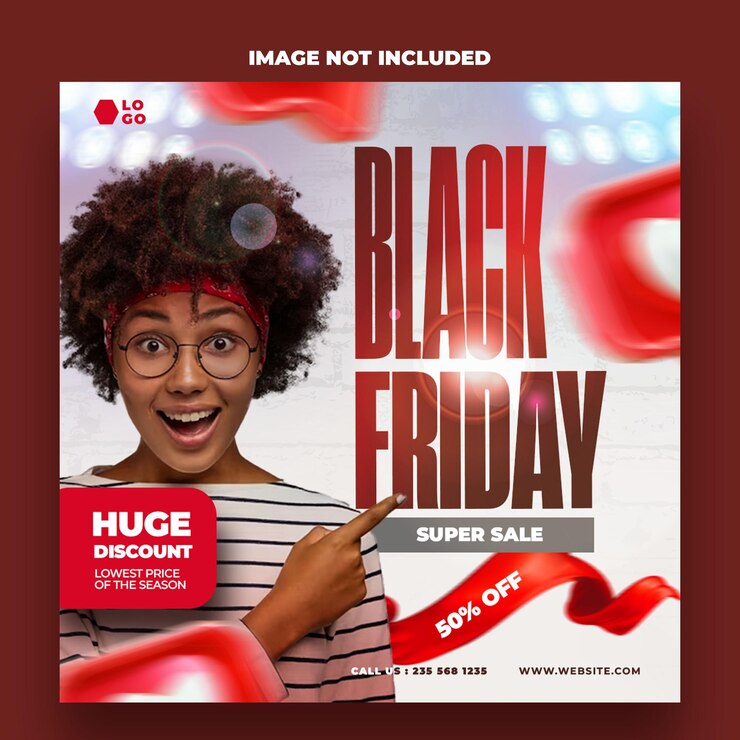 black Friday sale social media banner template design