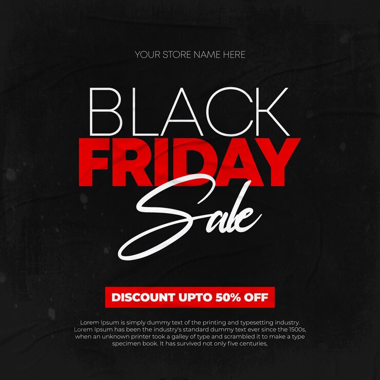 PSD black friday sale social media banner template flyer