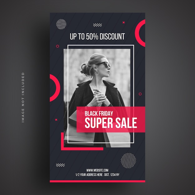 Black friday sale social media banner template