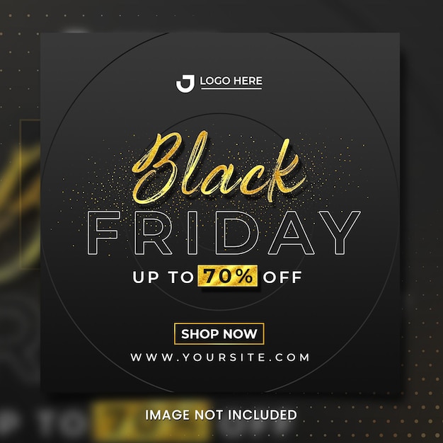 PSD black friday sale social media banner