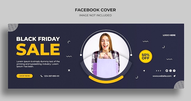 Black Friday sale social media cover and web banner template