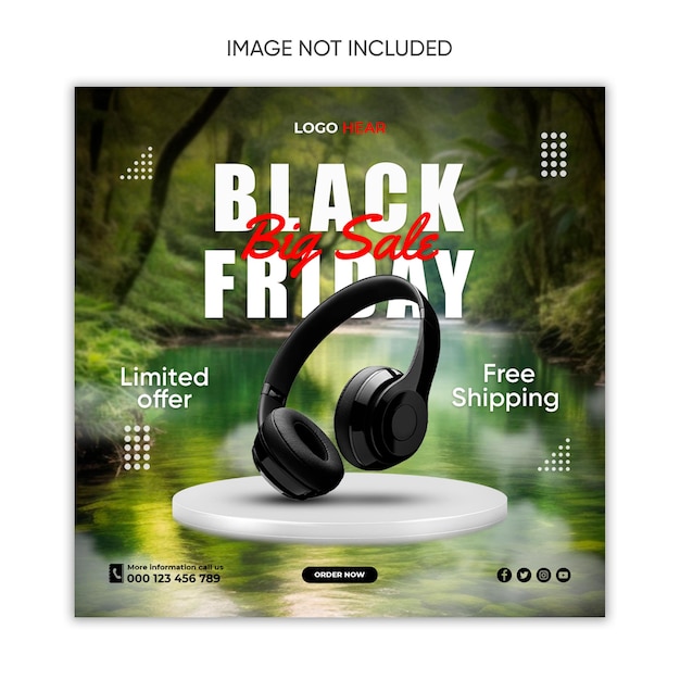 PSD black friday sale social media design instagram facebook