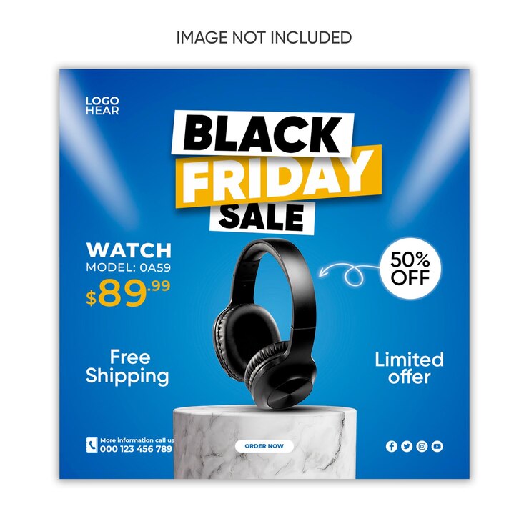 PSD black friday sale social media design instagram facebook
