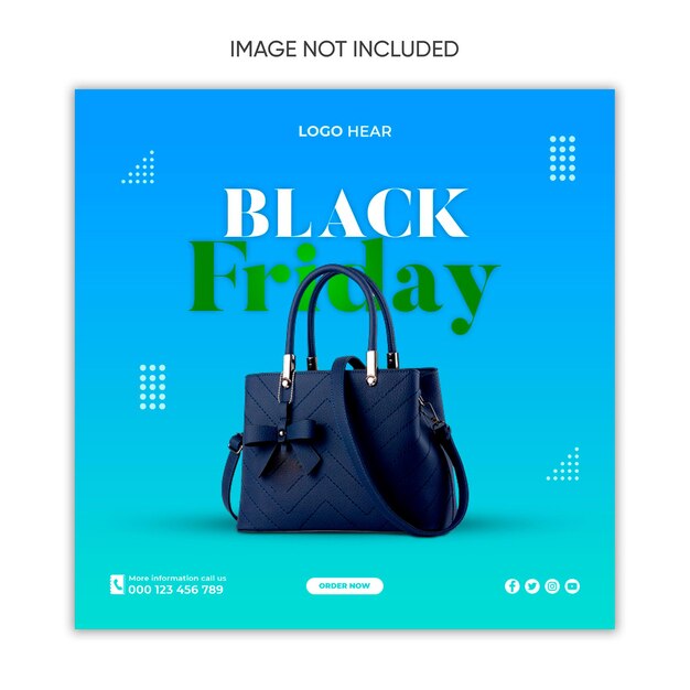 Black friday sale social media design instagram facebook