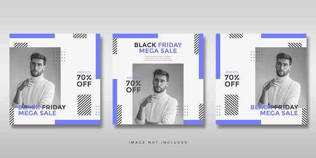 Black friday sale social media instagram banner