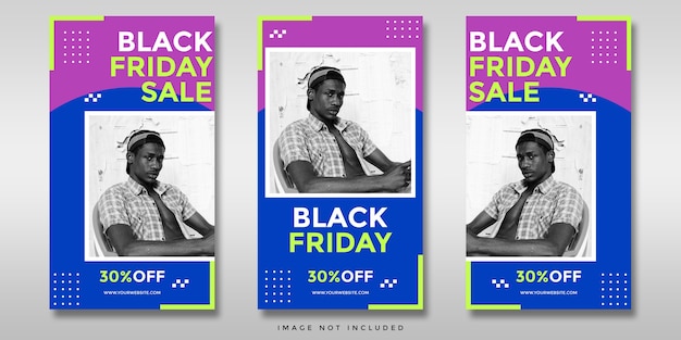 PSD black friday sale social media instagram stories banner