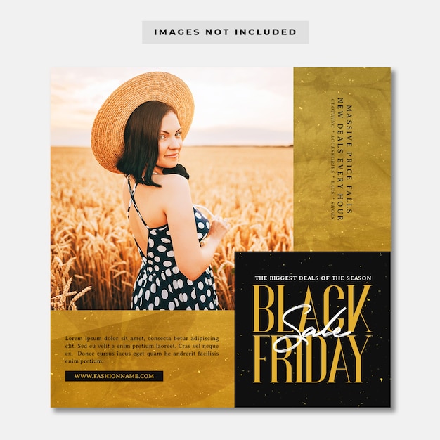 PSD black friday sale social media instagram template