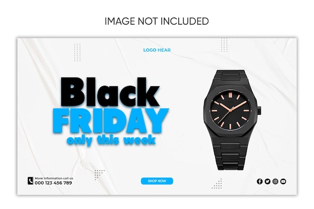 PSD design dei post sui social media per i saldi del black friday