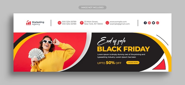 PSD black friday sale social media post instagram post web banner or facebook cover template