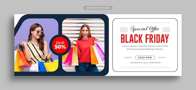 PSD black friday vendita social media post instagram post banner web o modello di copertina facebook