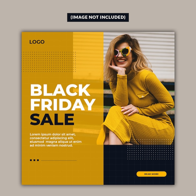 Black friday sale social media post template