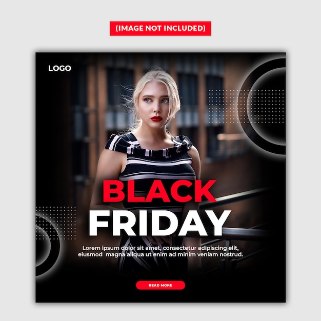 Black friday sale social media post template