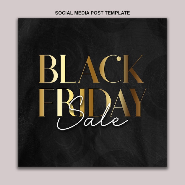 Black friday sale social media post template